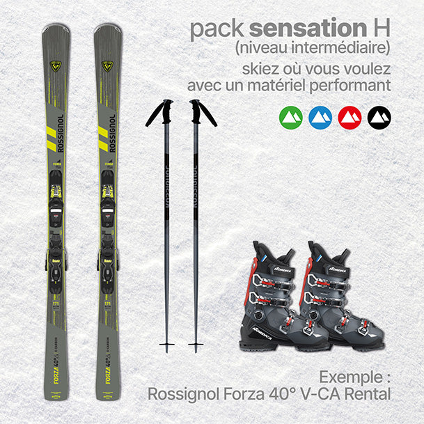 Location de ski Pack Sensation Homme pour 3 ans