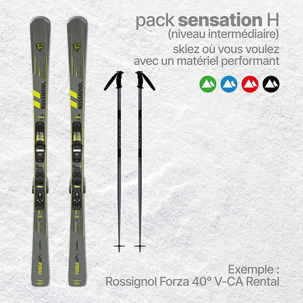 Location de ski Pack Sensation Homme pour 2 ans