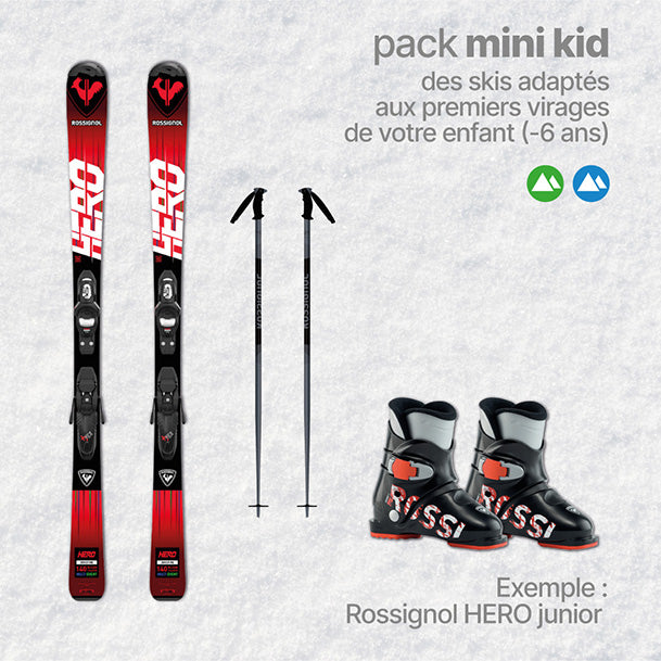 Location de ski Pack Mini Kid Enfant pour 5 ans